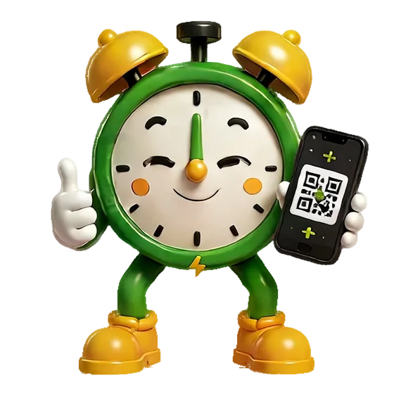 Tiko scanning a QR code with a phone